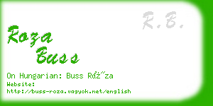 roza buss business card
